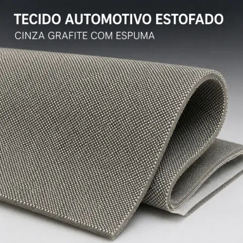 Tecido Automotivo Jacquard Escamas Grafite com Espuma por Metro - Fiat Palio