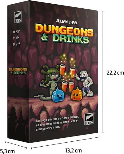 Jogo de Cartas Dungeons & Drinks - Galápagos/Buró (Original)