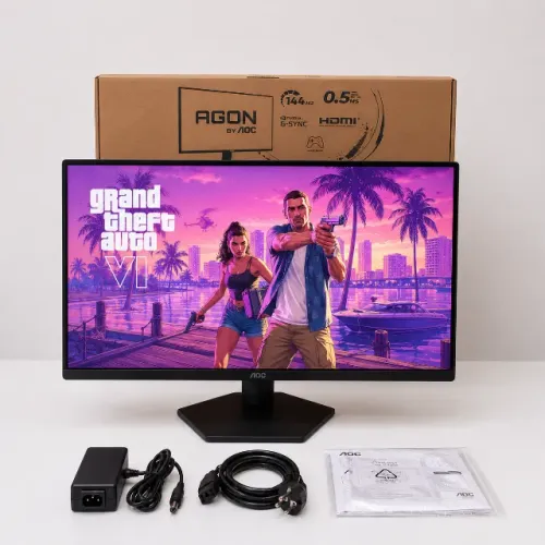 Monitor AOC Agon 24" 144Hz IPS - Novo, Garantia - 1080p, G-Sync, HDR10 - 24G50F