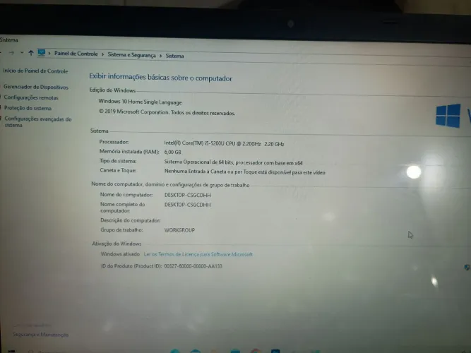 Vendo notebook Acer Intel core i5, 6GB memória1TB de HD 
