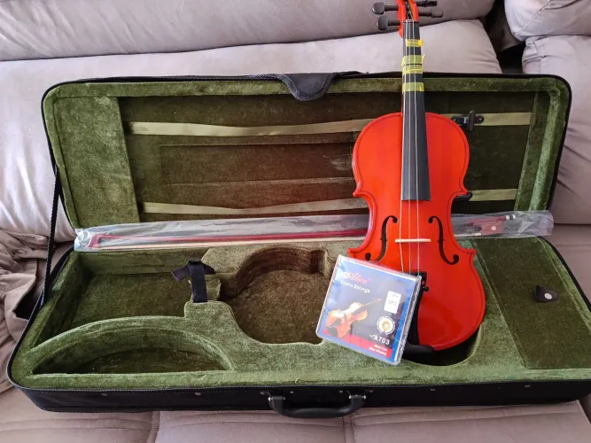 Violino Gianini 3/4 (estojo de luxo, arco e cordas novas)