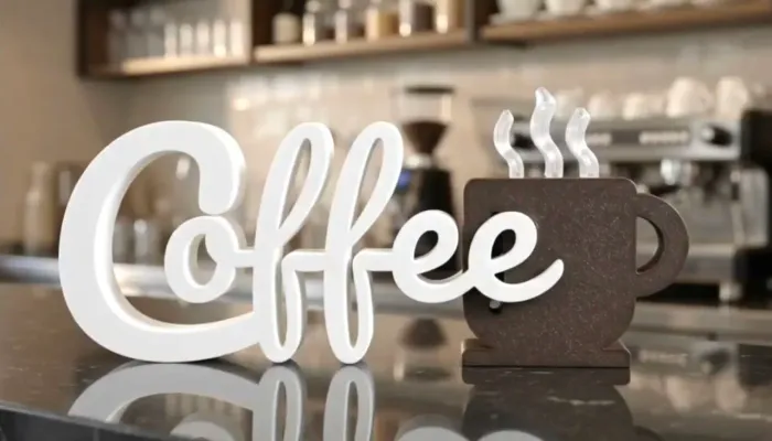 Letreiro Plaquinha Plaqueta Coffee Café