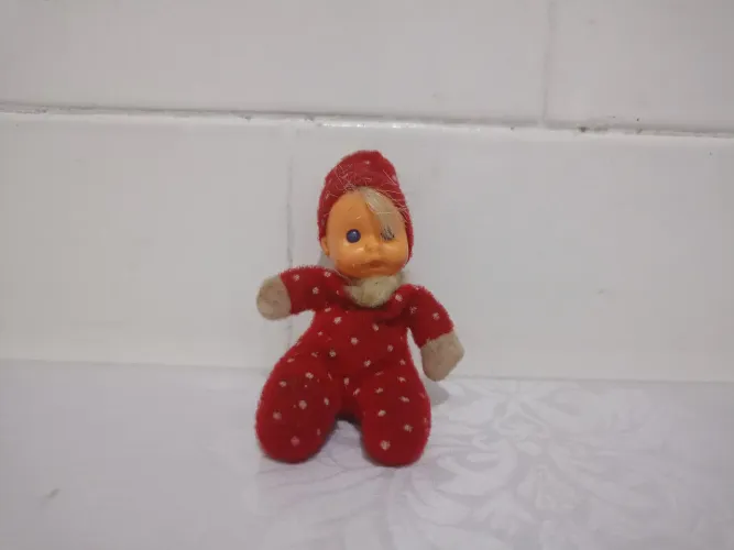 Bonequinho Antigo Fofolete Olhos De Vidro Trol