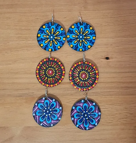 Brincos de Mandalas Artesanais