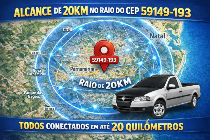 Frete para até 3volumes no raio de 15km