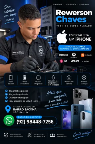 Técnico Especializado em reparos de Celular