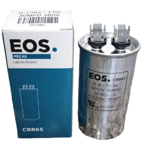 CAPACITOR MARCA EOS DE 30MFD POR 380 VAC MODELO D-1982