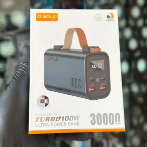 Bateria portátil 30000mAh Turbo 100w notebook/celular