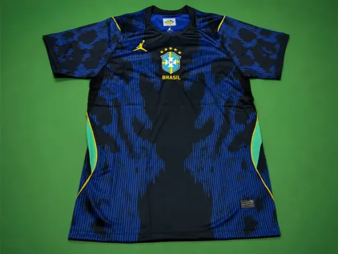 Camisa Brasil Jordan 2026 Azul/Preta Tam G - Nova