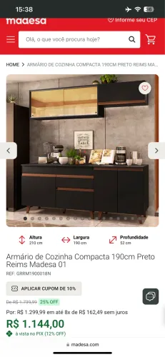 Vendo Armário Completo Compacto - Linha Reims | Madesa
