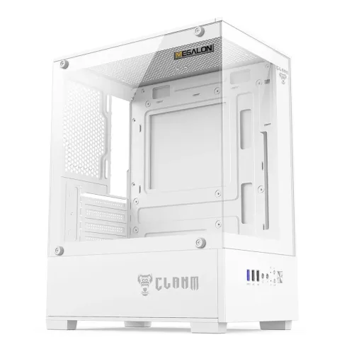Gabinete Gamer Snow Megalon Branco - Compacto, Elegante e Pronto para seu Setup