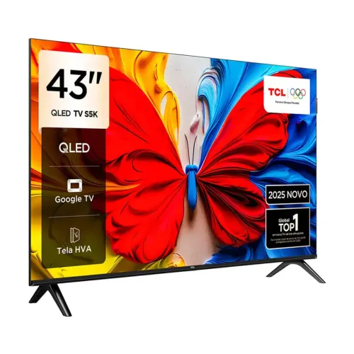 Smart TV TCL QLED 43" Full HD Google TV 43S5K 1.700