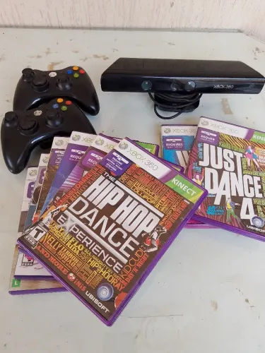 Kinect Xbox 360 com 2 controles + 8 Jogos Kinect ( Todos são originais )