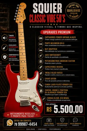 Guitarra squier Classic vibe com updates