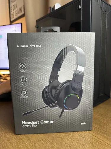 Headset Gamer Loop Way S19 USB + P2 com Microfone - Novo