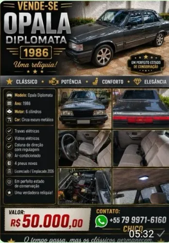 Chevrolet Opala Diplomata/diplom. SLE 4.1/2.5 2022