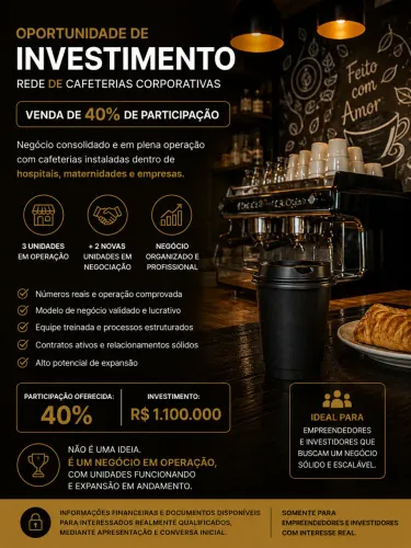 Vendo sociedade de rede cafeterias