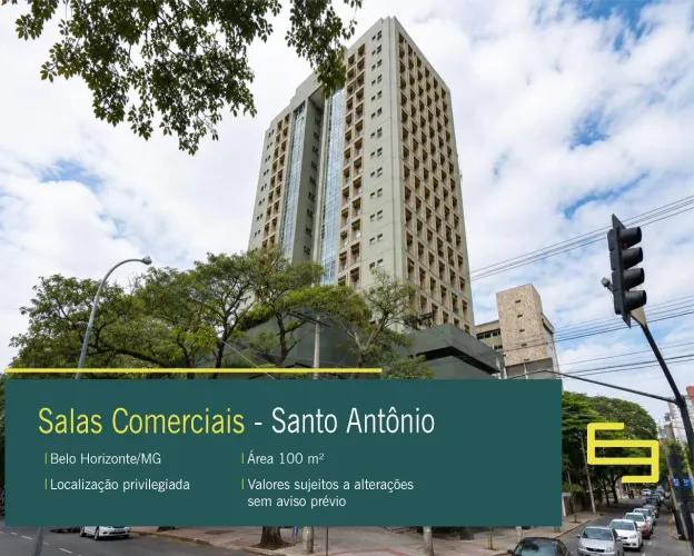 Conjunto de Salas Comerciais para alugar no Bairro Santo Antônio em Belo Horizonte/MG