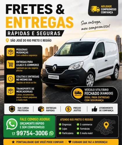 Fretes Sao José do rio preto e regiao