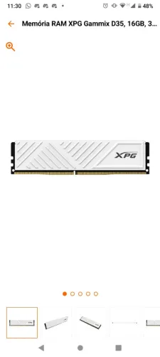 2 pentes de memória RAM ddr4 16gb XPG 