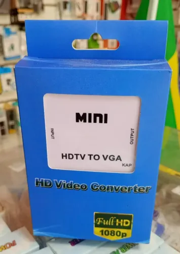 Conversor Mini HDMI HDTV para VGA Para Monitor de PC Projetor Full HD 1080p - Novo
