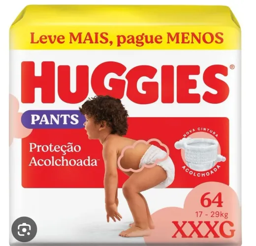 FRALDA XXXG HUGGIES PANTS 64 unidades