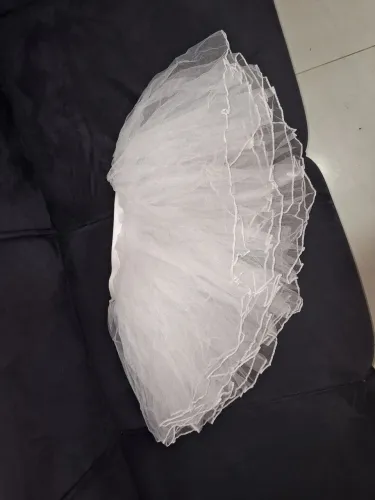 Saia de tule branco (anagua)