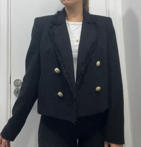 Blazer Zara Preto M 