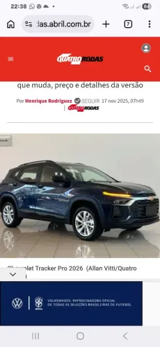 Chevrolet Tracker 1.0 Turbo 12V Flex Aut. (pcd) 2026