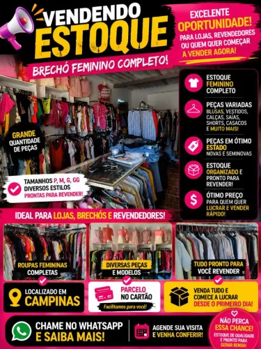 Vendo estoque do meu brechó