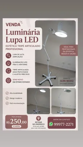 Lupa com luminária LED de chão para estética venda 