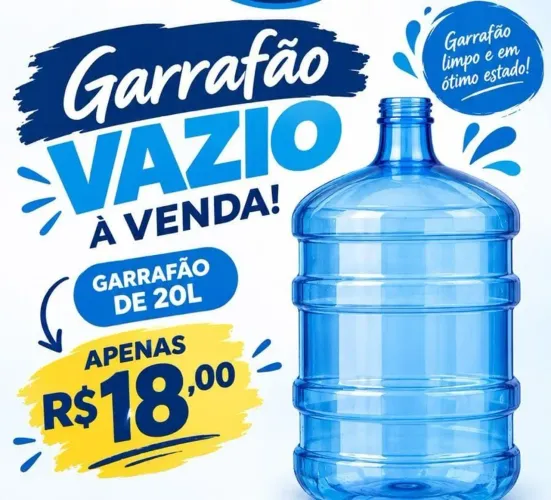 GARRAFÃO DE 20 LITROS VAZIO