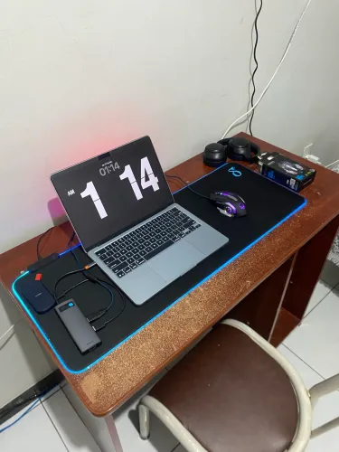MousePad Preto com LED RGB