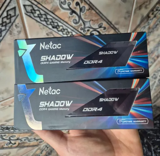 Kit Memória RAM DDR4 2x8GB 3200MHz CL16 Netac Shadow Desktop PC 16GB 8GB