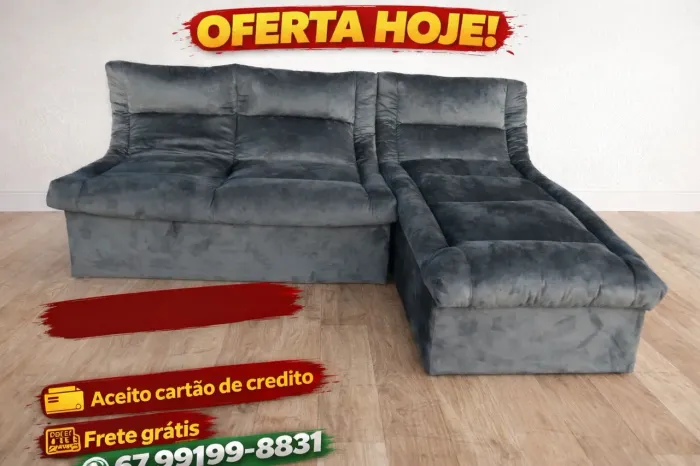 Sofá chaise último no estoque hoje entrego preço de fábrica 
