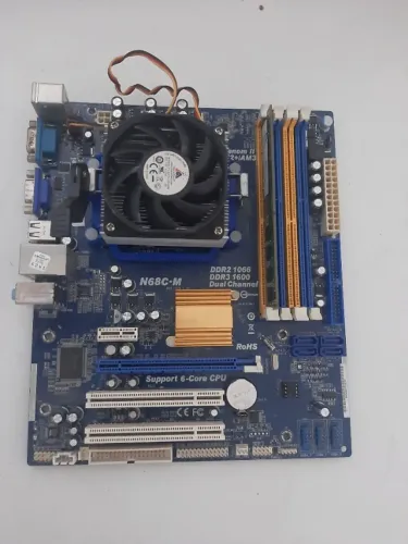 Placa Mae Asrock N68c-m3 Socket Am3 Ddr3 Ddr2