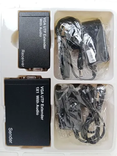 Kit Extensor VGA e Audio por LAN CAT5e/6