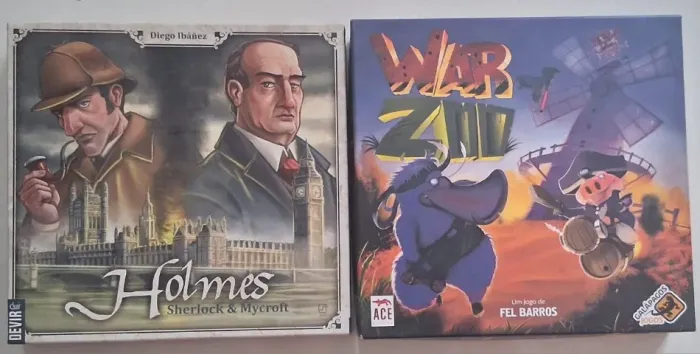 Combo de Jogos Holmes - Sherlock & Mycroft e War Zoo