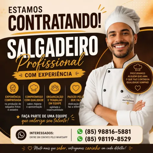 CONTRATA-SE SALGADEIRO PROFISSIONAL 
