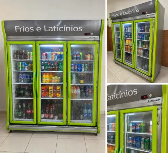 Expositor Refrigerado Refrimate 3 Portas - Geladeira Comercial
