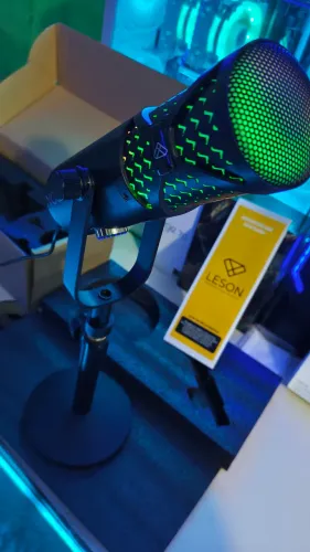 Microfone Dinâmico Leson LX8 XLR Podcast Live Banda Supercardioide Profissional