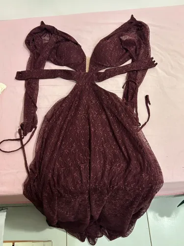 Vestido Longo Amicci Original Vinho - Excelente Estado