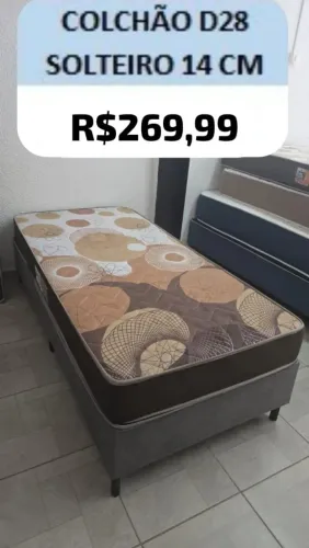 Colchão solteiro D28 14cm de espuma