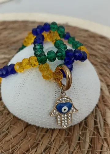 Colar cristais Copa Brasil