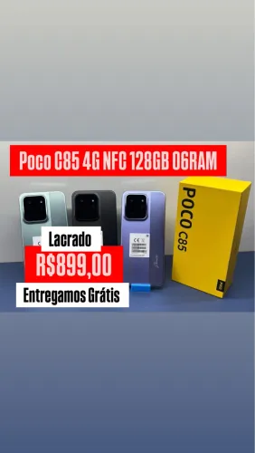 Xiaomi Poco c85 4G NFC 128/06 Roxo Verde Preto Lacrado 