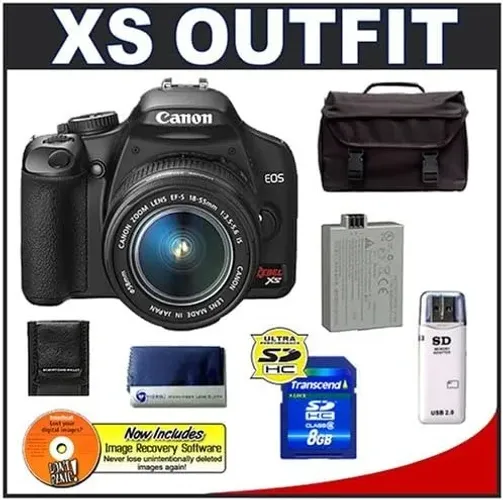  Canon Digital Rebel XS 10.1MP Digital SLR Camera (Black) + Canon EF-S 18-55mm IS Lens