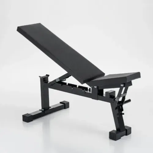 Banco Musculação Para Academia Regulável 120cm 300kg Fortshape Equipamentos Fitness Preto