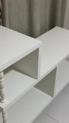 Rack de Madeira Branco Reformado