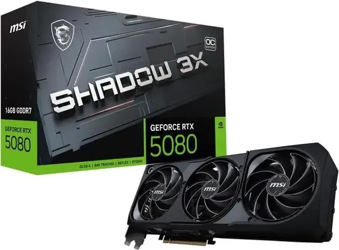 Placa de Vídeo MSI GEFORCE RTX 5080 SHADOW 3X 16GB DDR7