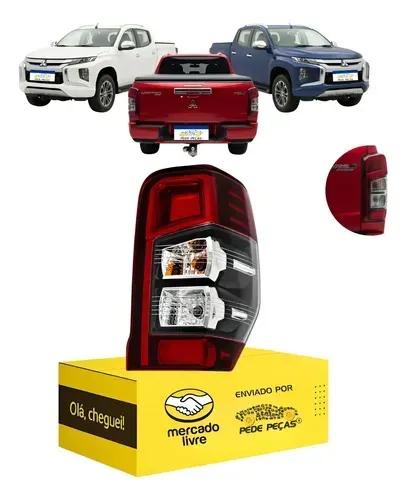 Lanterna L200 Triton 2021 22 23 24 2025 C/led C/reator L.d Direito/passageiro Fume